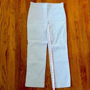 HILARY RADLEY WOMEN'S SEERSUCKER PULL ON ANKLE PANTS Size S